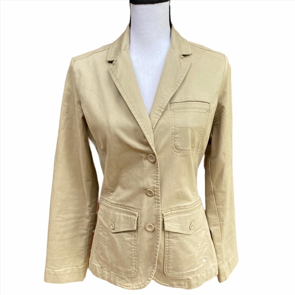 Eddie Bauer Legend Wash Stretch Tan Jacket Size 8